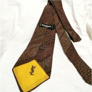 YSL Yves Saint Laurent Silk necktie